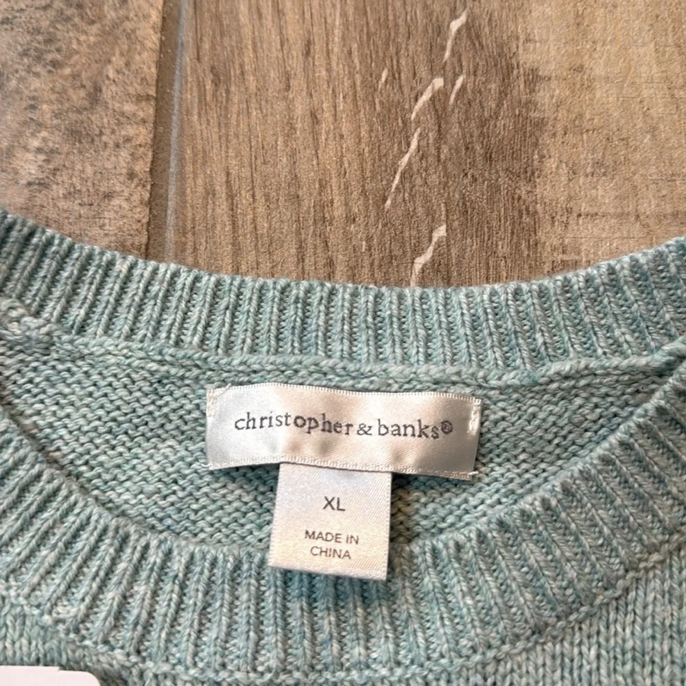 Christopher & Banks Woman’s Holiday Gnome Sweater‎ Crew Neck Long Sleeve NWT XL